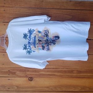 Camel - A Pack of Camels w motorcycle White Short Sleeve Crew Neck T Shirt XL